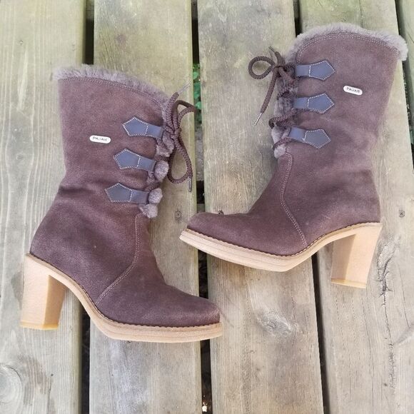 Pajar Sasha Heeled Ghillie Lace Up Tall Boots - Picture 5 of 9